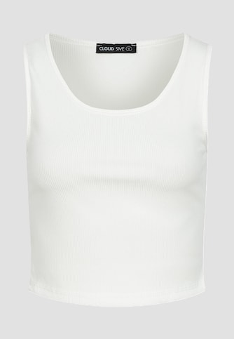 Ribbed Cropped Top Rundhals