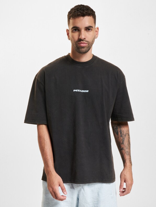 PEGADOR Colne Logo Oversized T-Shirts-2