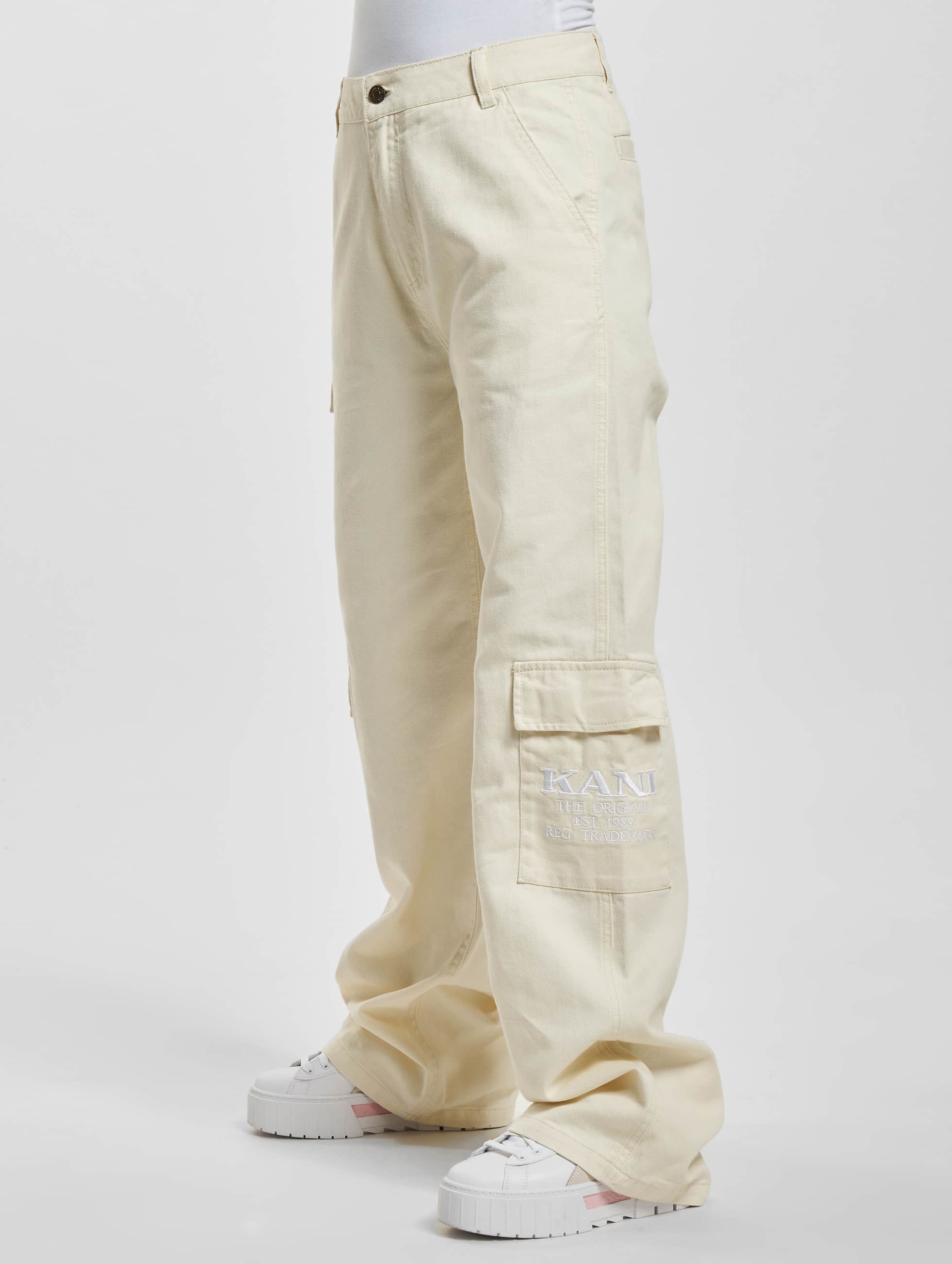 Karl Kani KW232-014-1 KK Denim K Cargo Pants Vrouwen op kleur wit, Maat XL