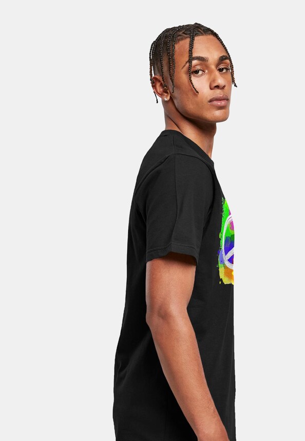 Peace - Graffiti  T-Shirt Round Neck-3