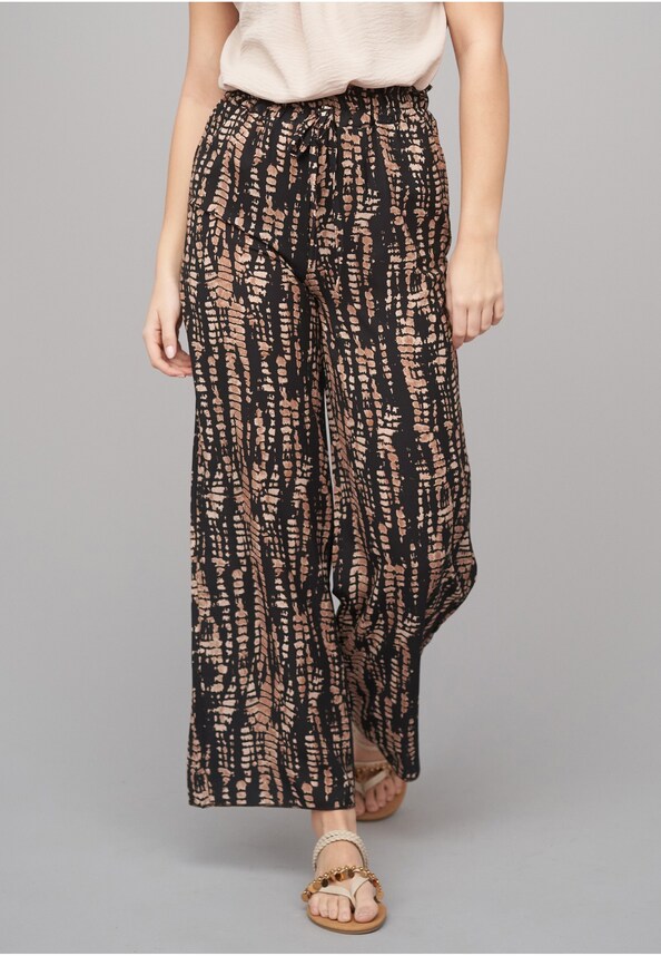 Summer Crepe Pant Geometric-0