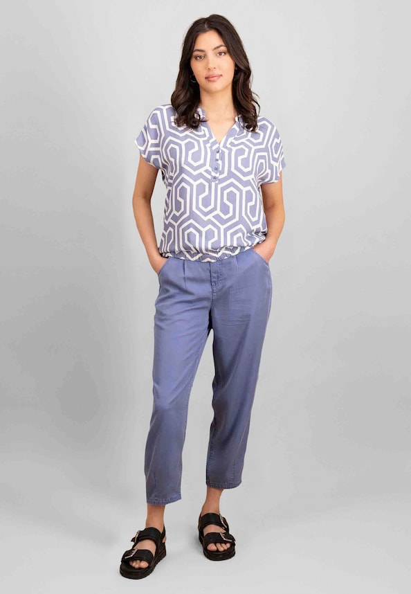 BLOUSE V-NECK ART DECO-1