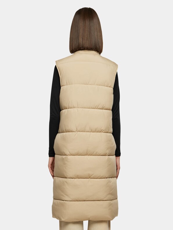 Ladies Long Puffer Vest-1
