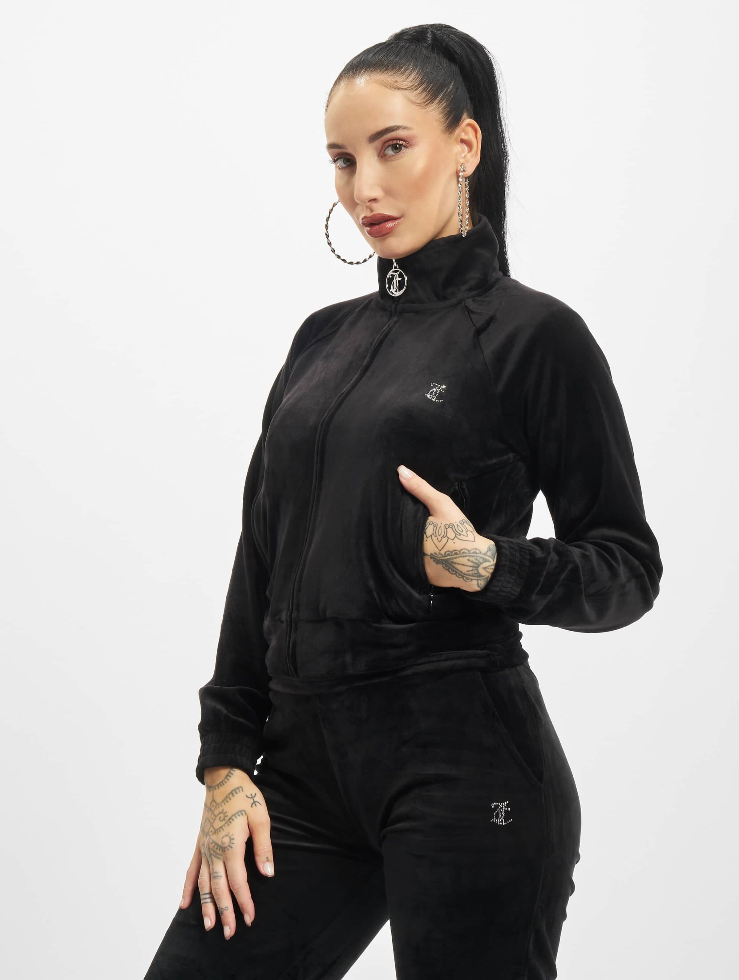 Juicy couture tracksuit online top black