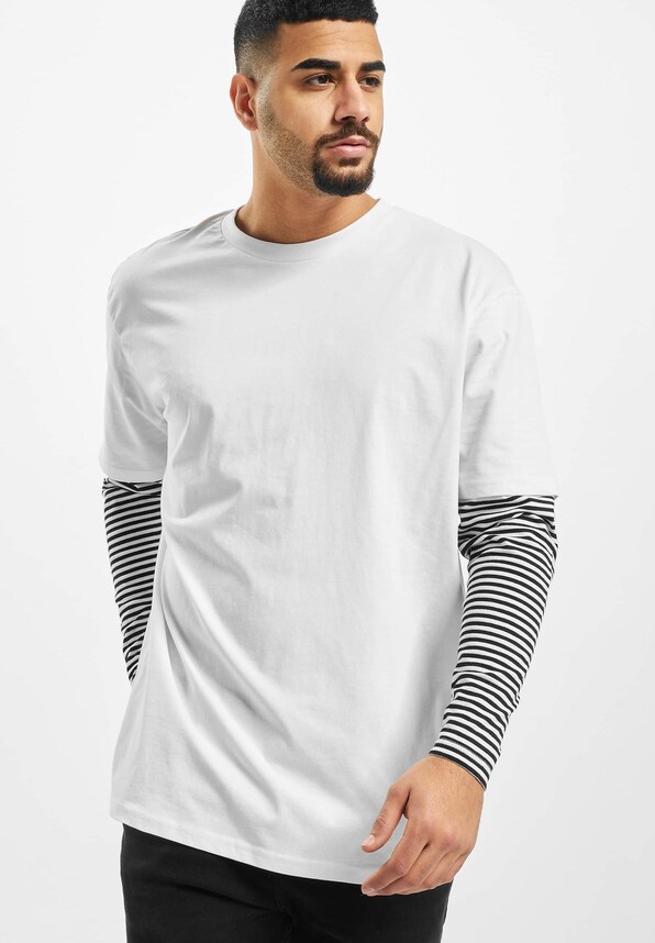 Oversized Double Layer Striped Tall -4