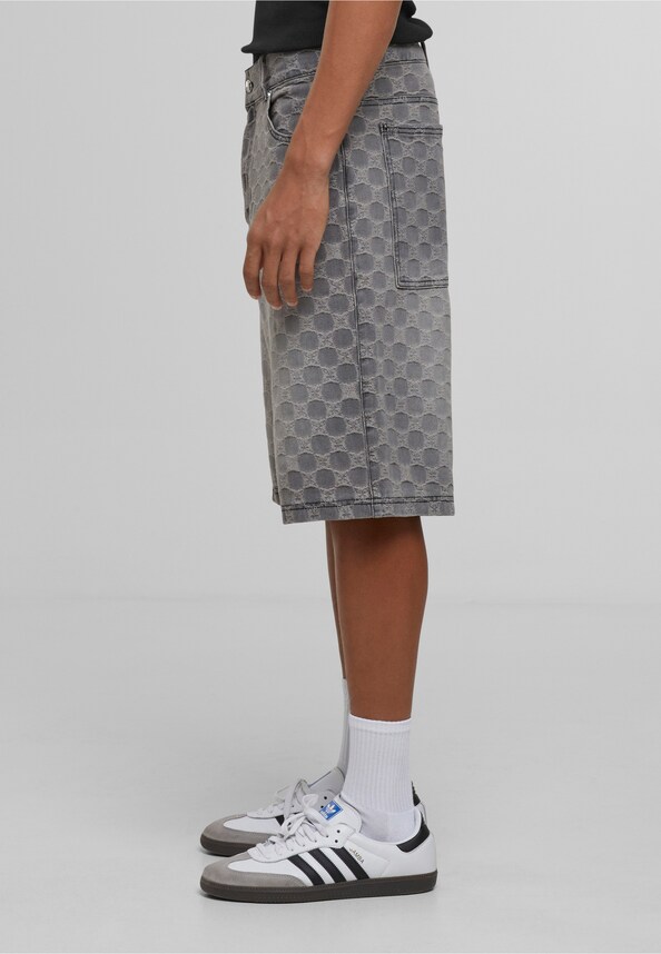 PEQUS Aether Monogram Denim Jorts-2