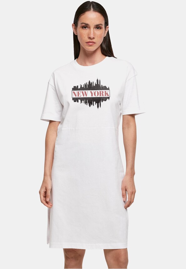 Ladies New York  Organic Oversized Slit Tee Dress-0
