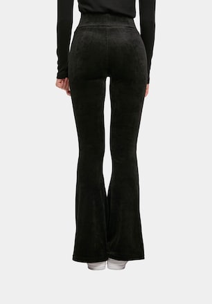 Ladies High Waist Rib Velvet Flared