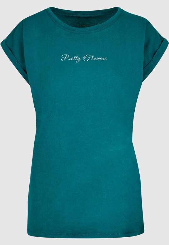 Ladies Pretty Flowers - Extended Shoulder-4