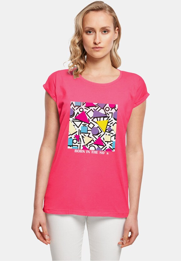 Ladies Geometric Retro Extended Shoulder -0