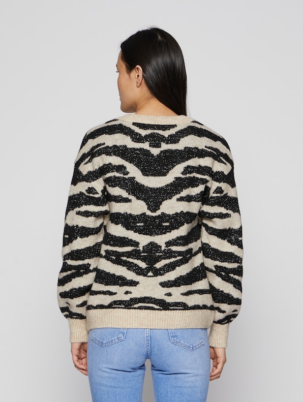 Only Amber O Neck Glitter Knit Pullover-1