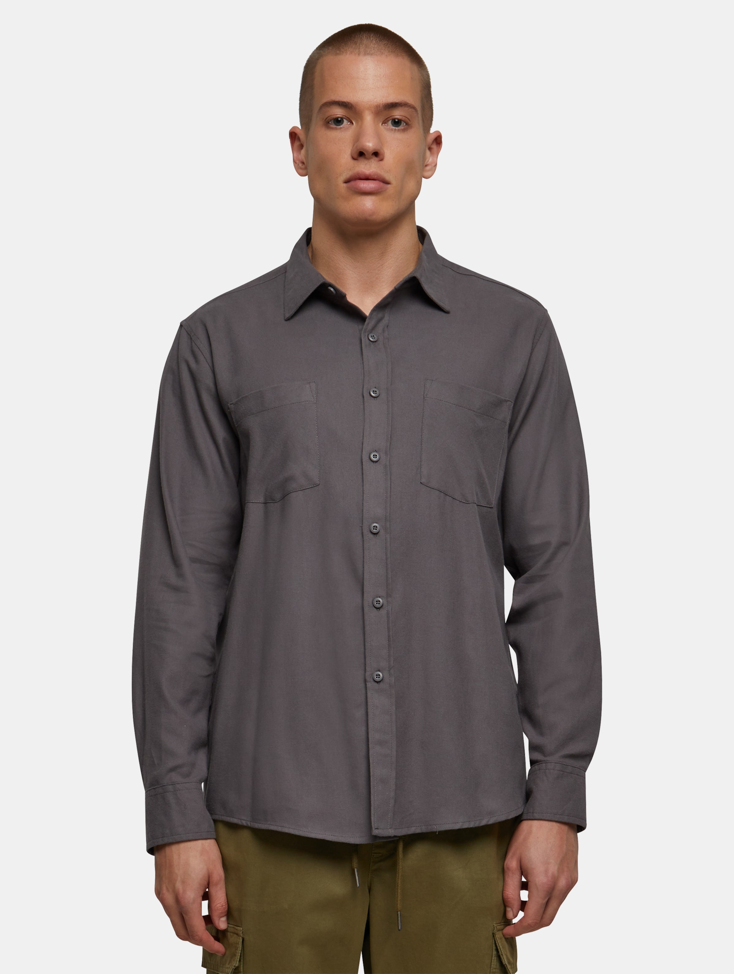 Urban Classics - Flanell Shirt - XL - Grijs