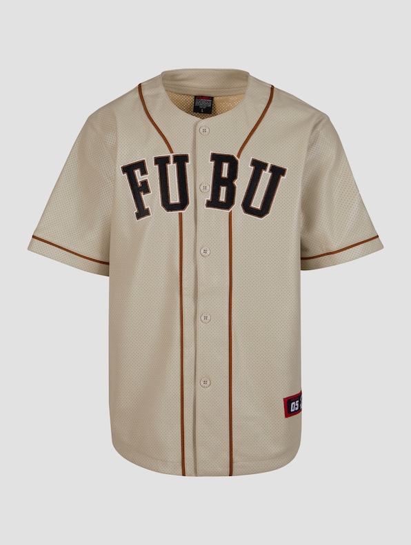 FUBU College Leather Baseball Jersey-3