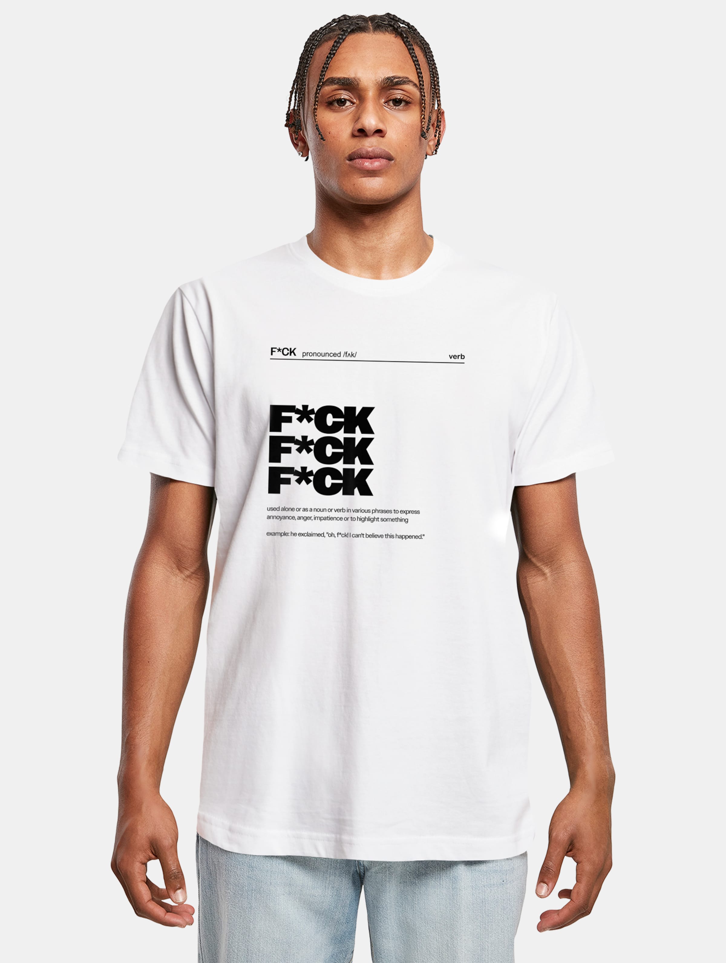 Mister Tee - F*ck Definition Heren T-shirt - M - Wit