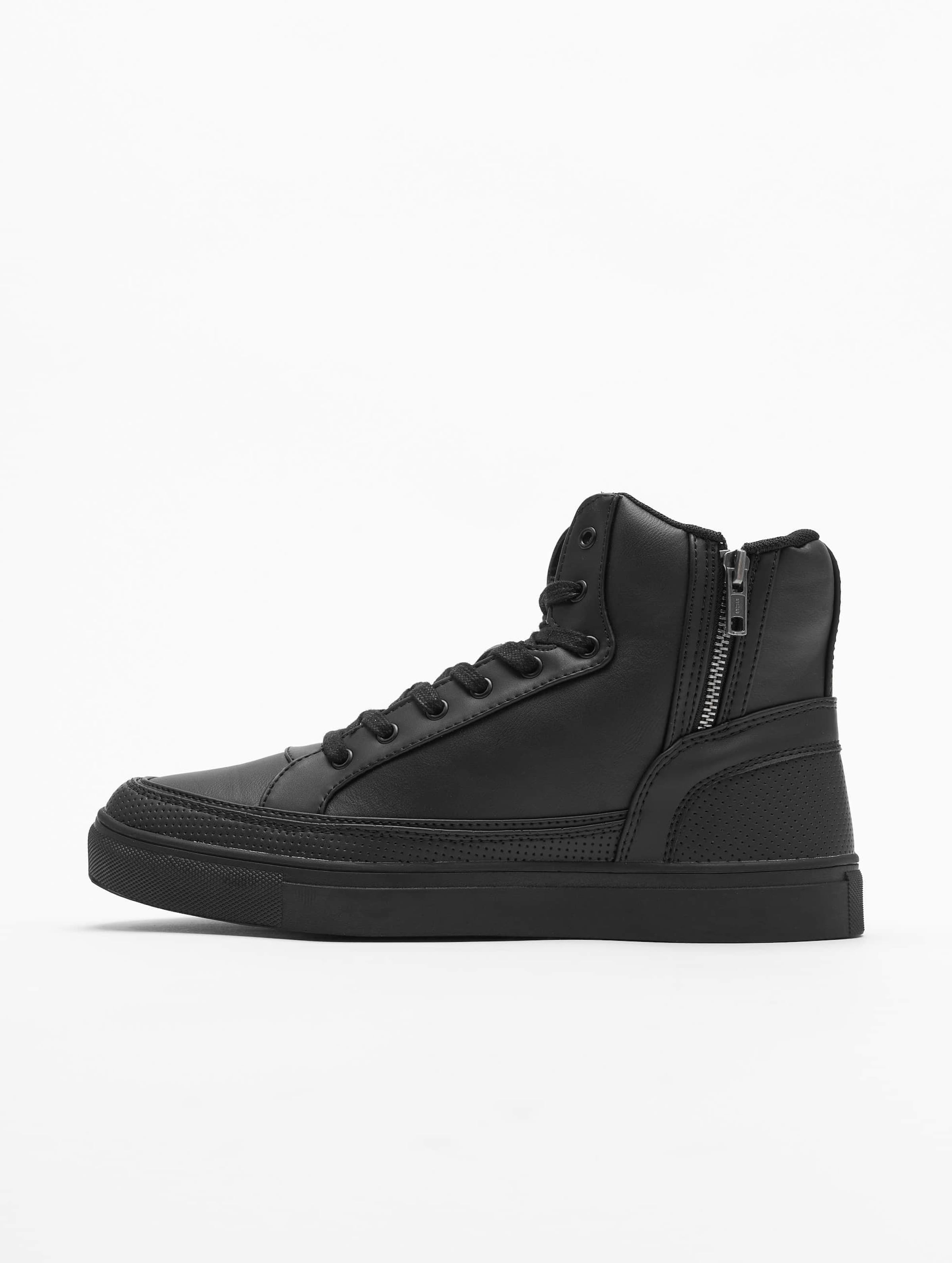 Urban Classics Zipper High Top Shoe Unisex op kleur zwart, Maat 36