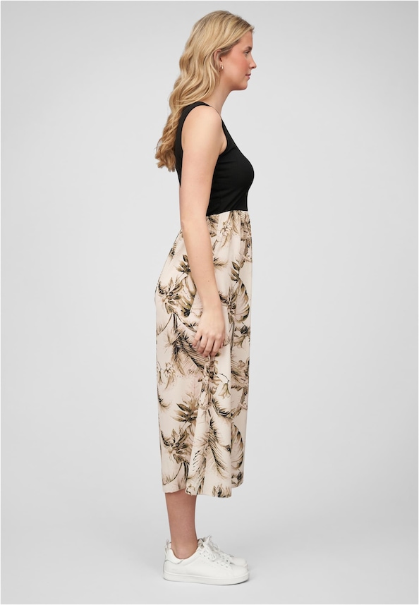Cloud5ive Damen Maxi-Kleid 2-Tone mit Palmen Print-4