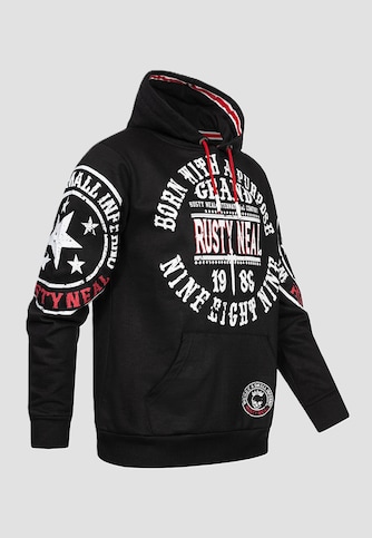 Rusty Neal Herren Hoodie Logo Print
