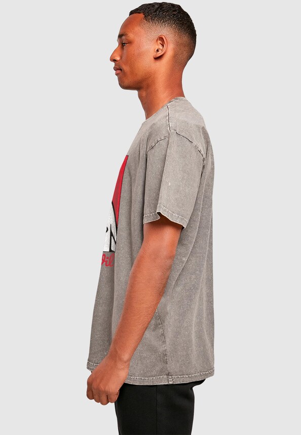 101 Dalmations - Cruella De Vil Head Acid Washed Oversize Tee-2