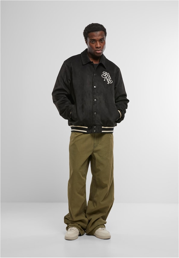 Kani Legacy Faux Suede Bowling Jacket-4