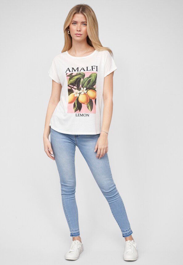 Cloud 5ive T-Shirt Lemon Print white-4
