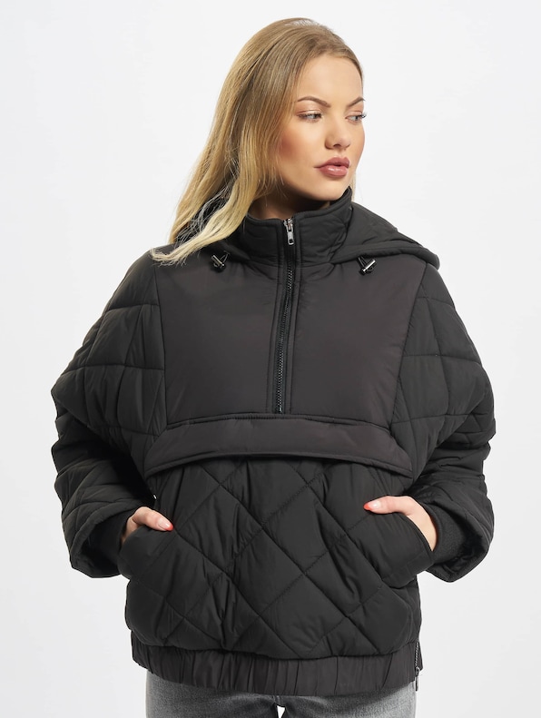 Ladies Oversized Diamond Quilted Pull Over-2