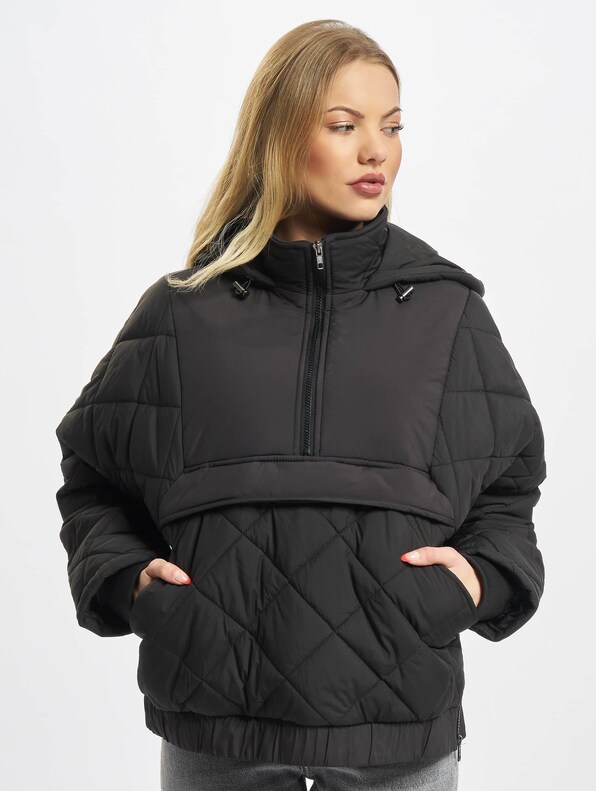 Ladies Oversized Diamond Quilted Pull Over-2