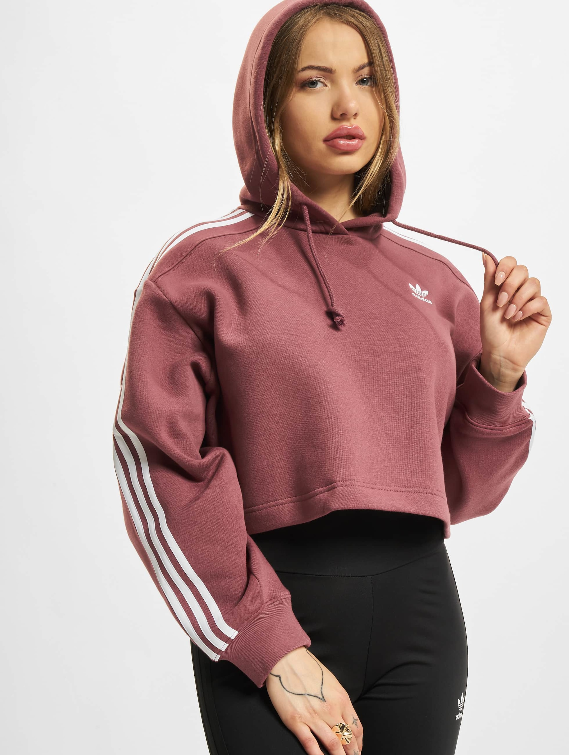 Adidas cropped sale hoodie burgundy