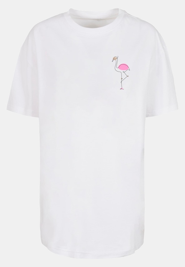 Ladies Flamingo Oversized Boyfriend Tee-4