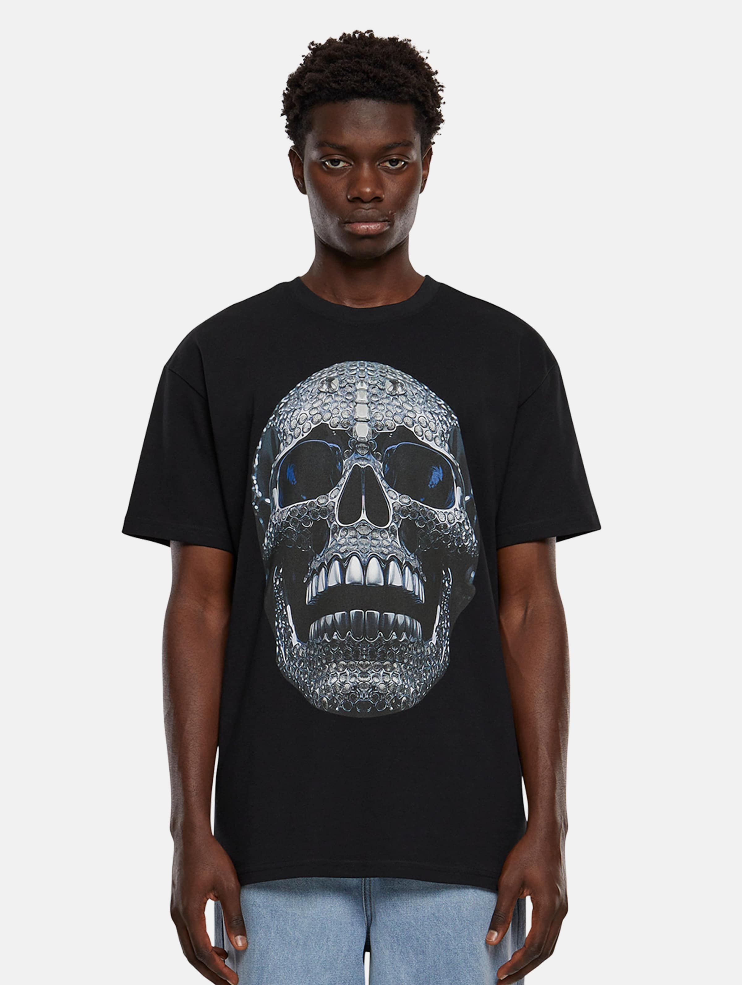Forgotten Faces Diamond Skull Oversize Tee Männer,Unisex op kleur zwart, Maat XL