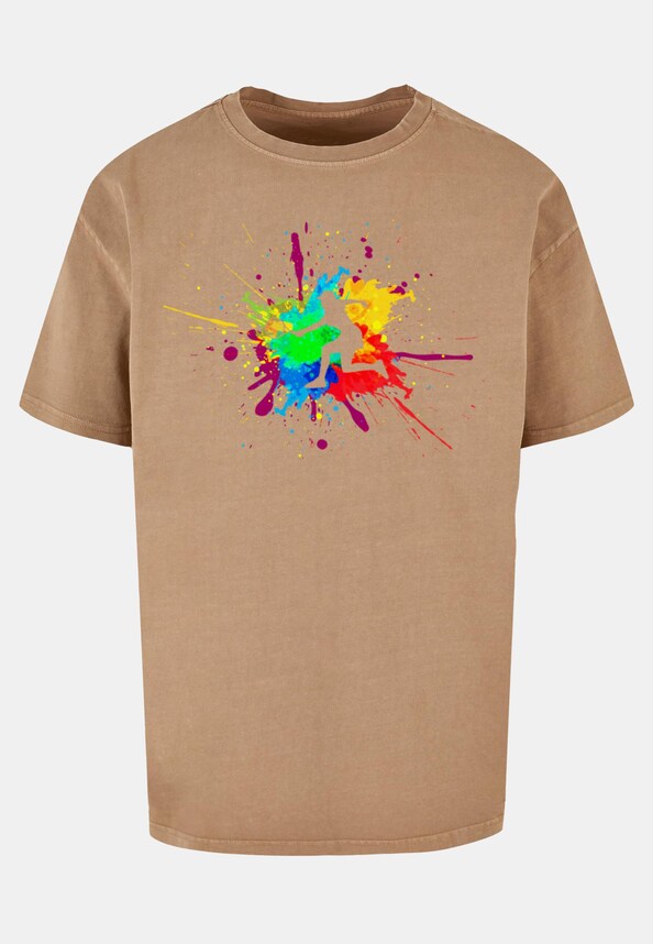 Color Splash Player Acid Washed Oversized Tee-4
