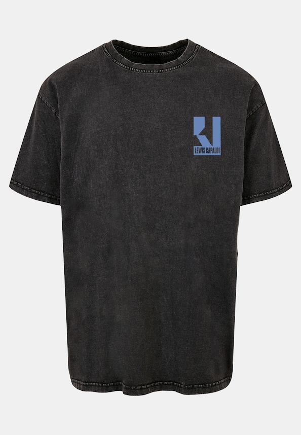 Lewis Capaldi - Tour grabsheet 3 Acid Washed Oversize Tee-4