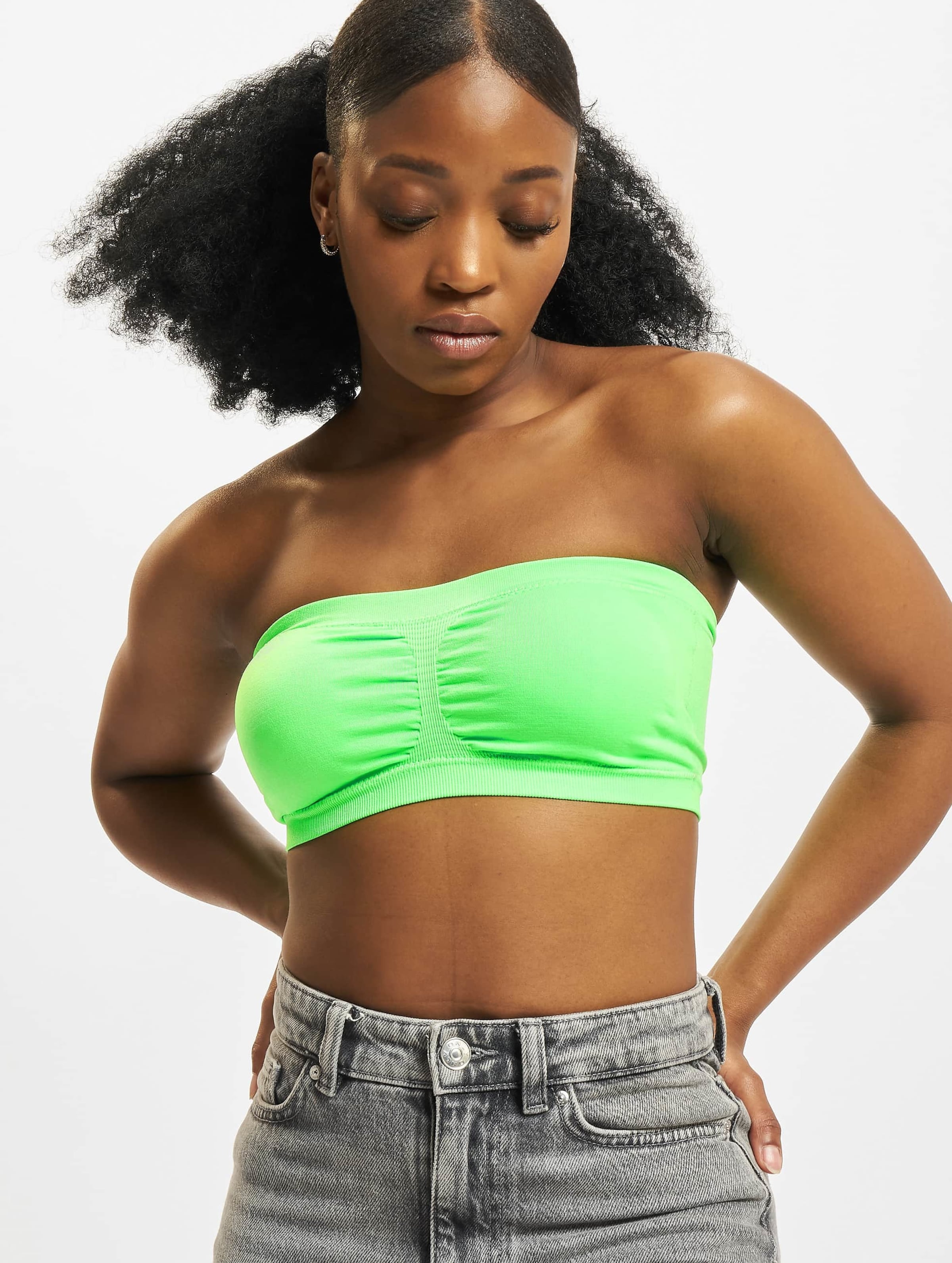 Neon green discount bandeau top