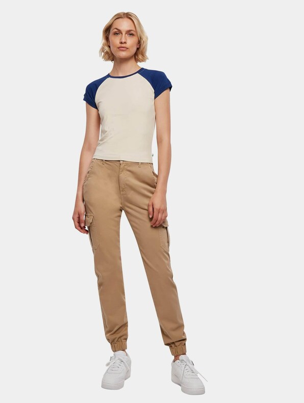 Ladies Organic Stretch Short Retro Baseball-5