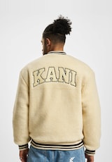 Retro Patch Teddy College Jacket