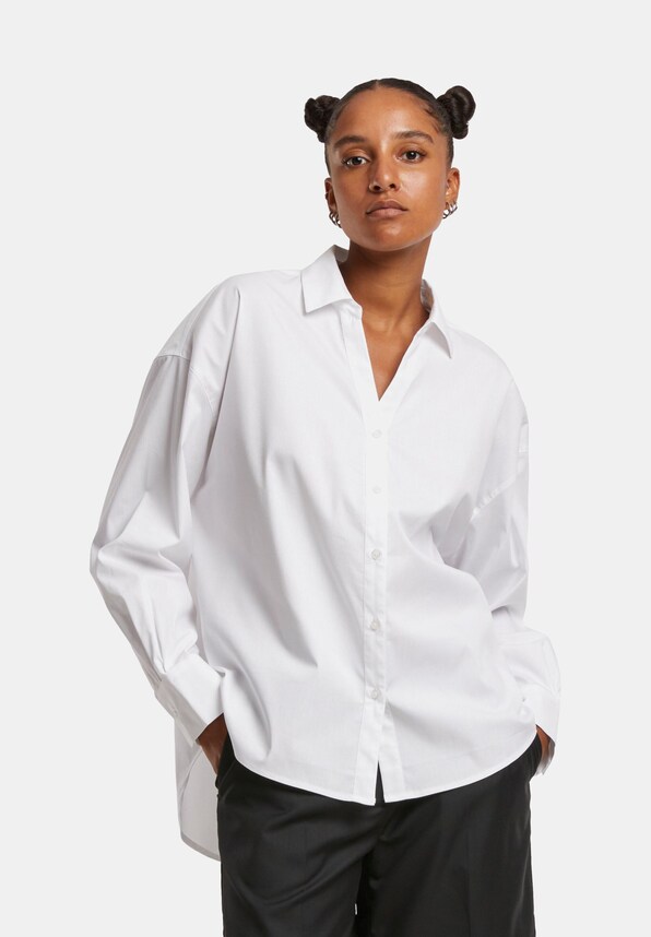 Urban Classics Ladies Oversized Cotton Blouse-0