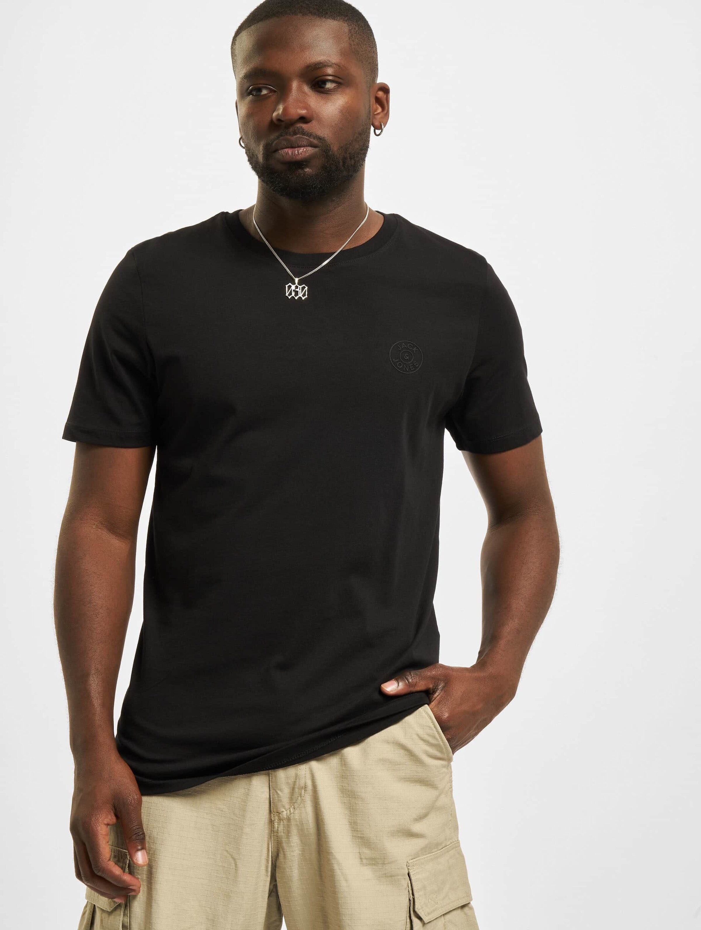 Jack & Jones Jjeorganic O-Neck T-Shirt Mannen op kleur zwart, Maat S