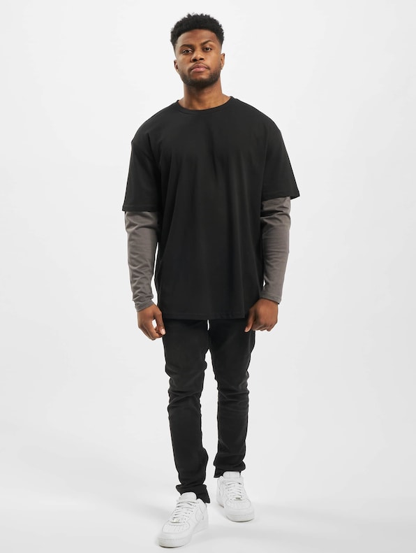 Urban Classics Oversized Shaped Double Layer T-Shirt Dark-3