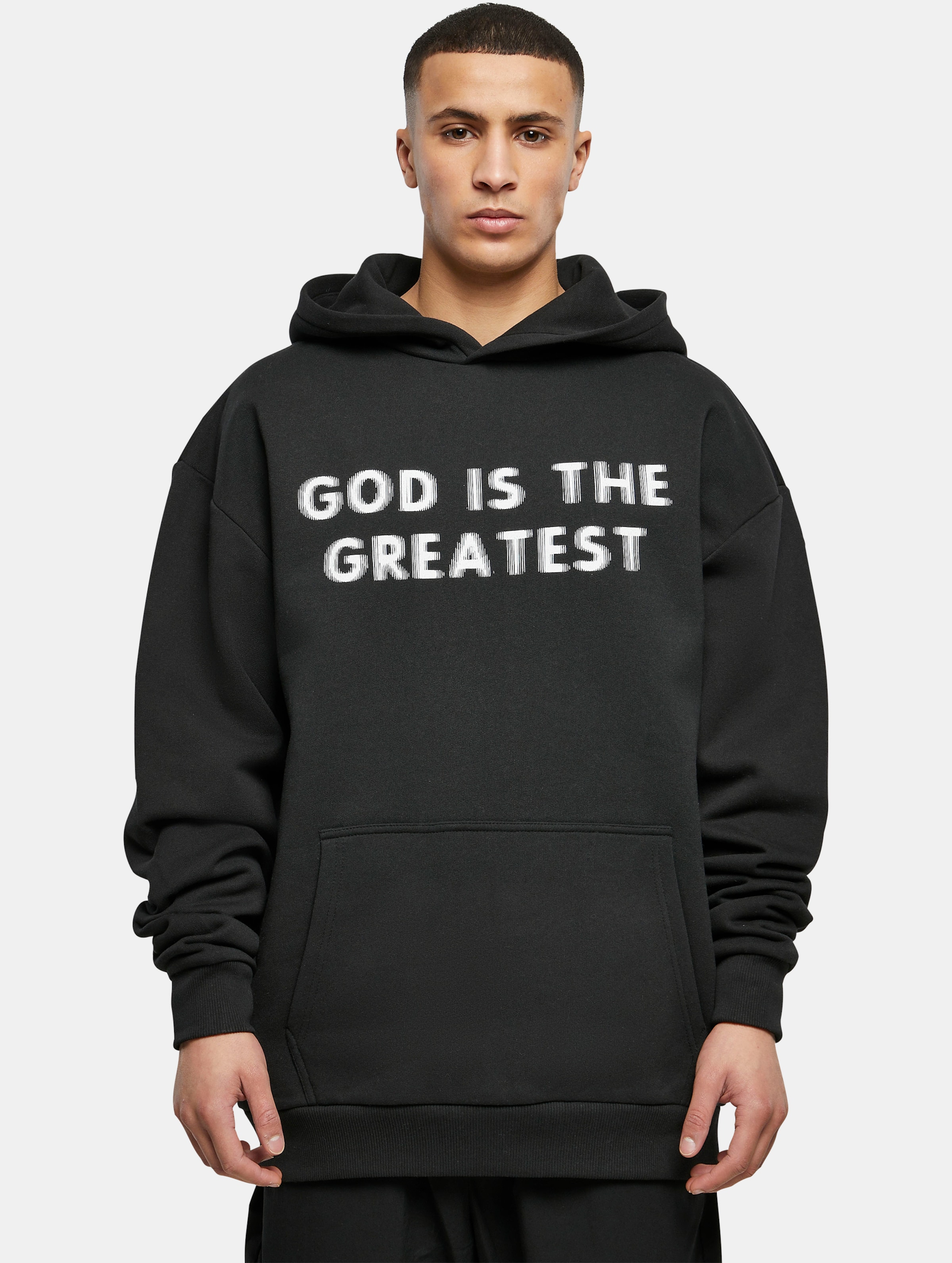 9N1M SENSE GOD IS THE GREATEST Hoodie Männer,Unisex op kleur zwart, Maat XXL