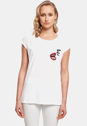 Ladies Bla Bla Bla Comic Extended Shoulder