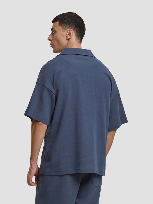 Another Cotton Lab Another Waffle Oversized Polo Shirt-1