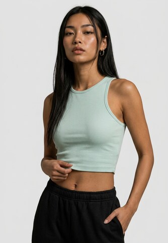 Ladies Cropped Rib
