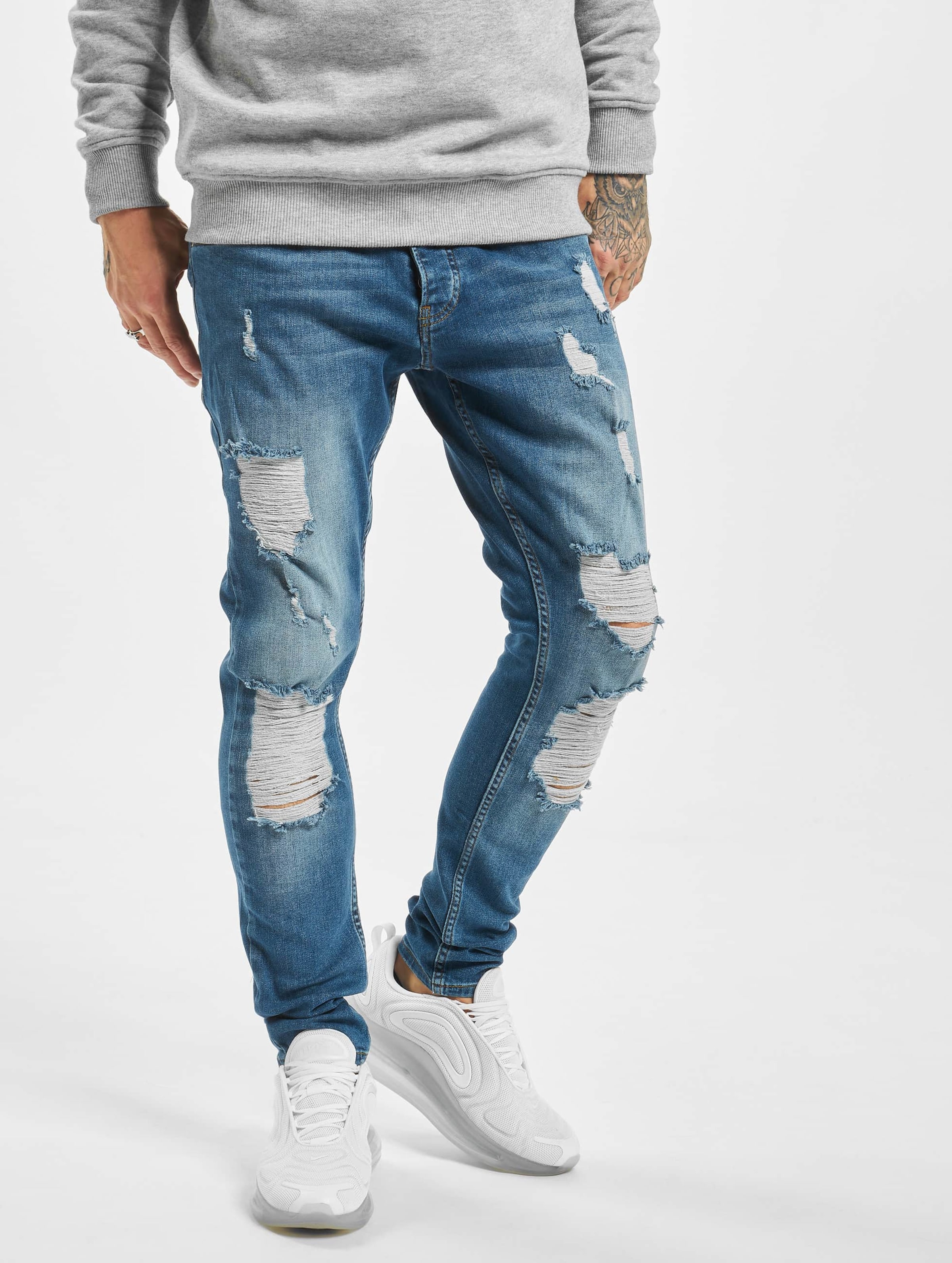 2Y Efe Slim Fit Jeans Mannen op kleur blauw, Maat 30