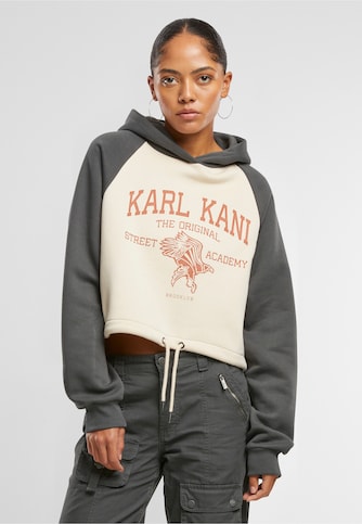 Karl Kani Woven Signature Street Academy Crop Raglan Hoodie
