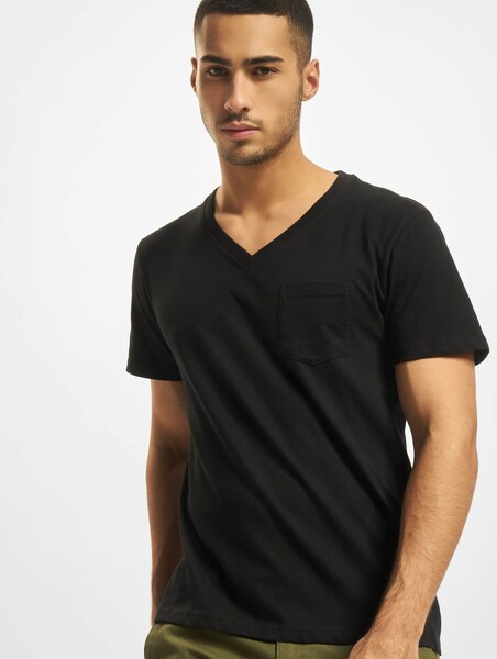 v neck black shirts