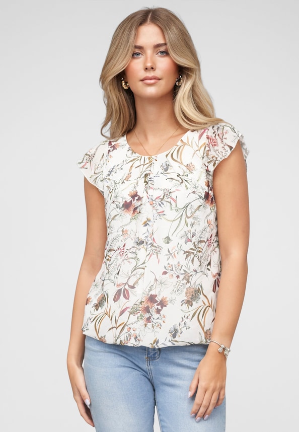Cloud5ive Chiffon Top Floraler Print-0