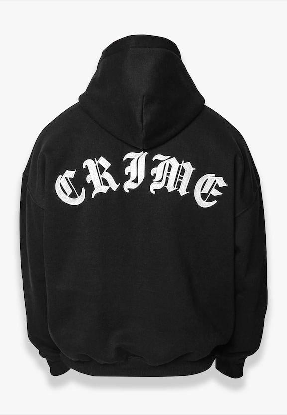 Dropsize Heavy Oversize Crime Hoodie-4