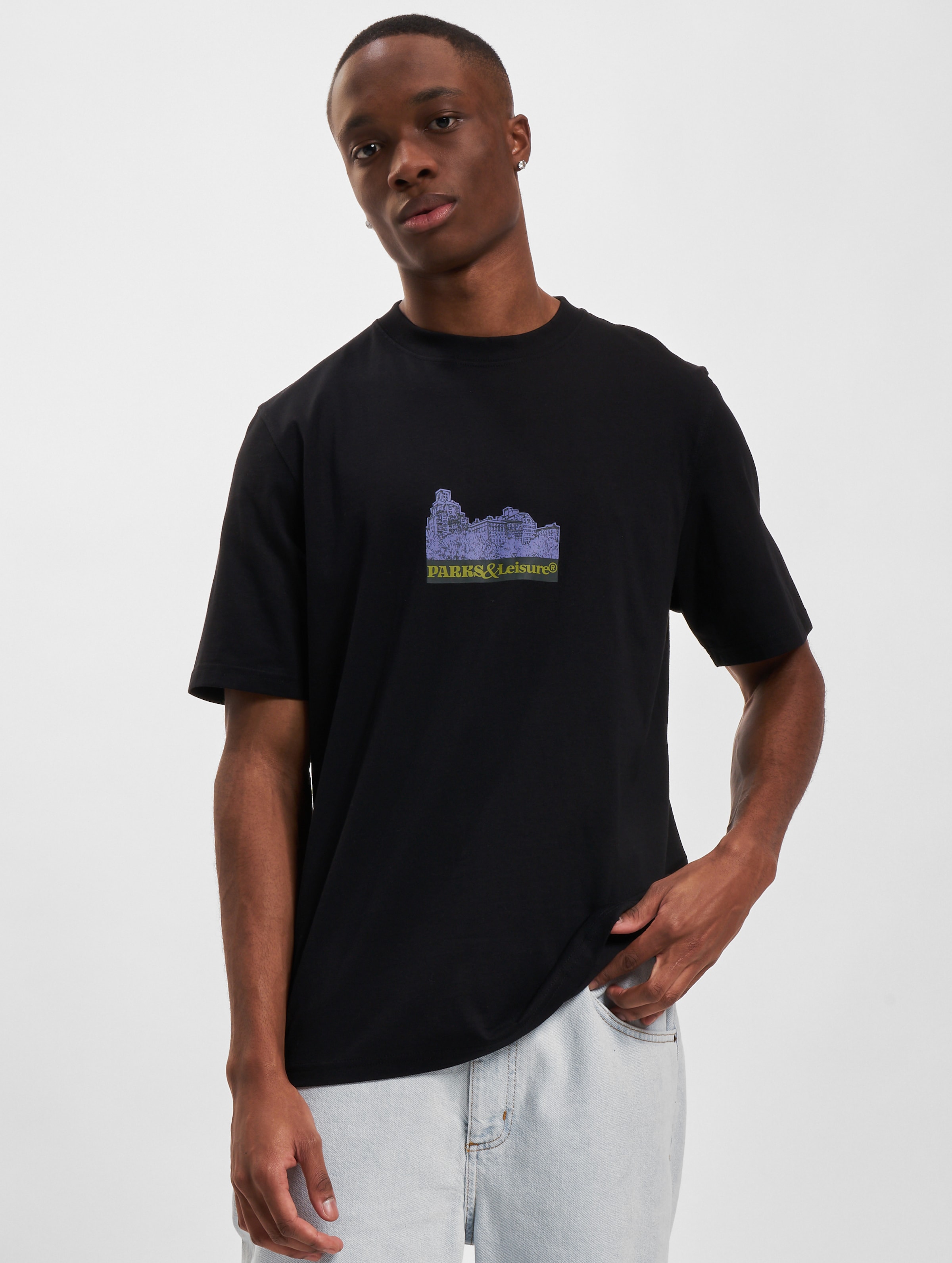 Jack & Jones Ariobox T-Shirts Crew Neck Mannen op kleur zwart, Maat XL