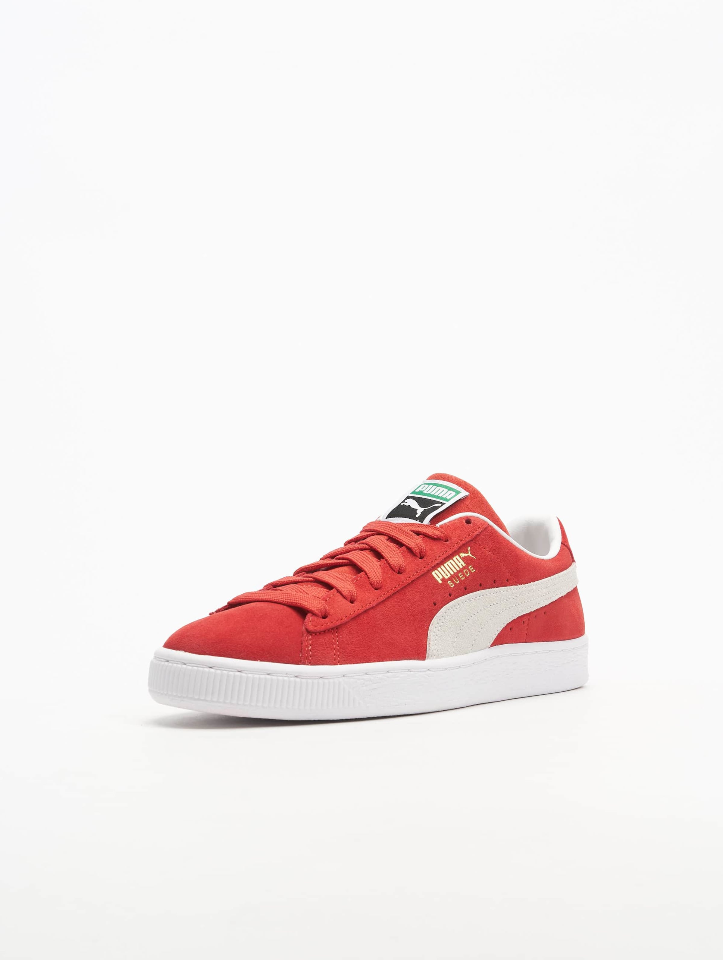 Puma suede best sale red shoes