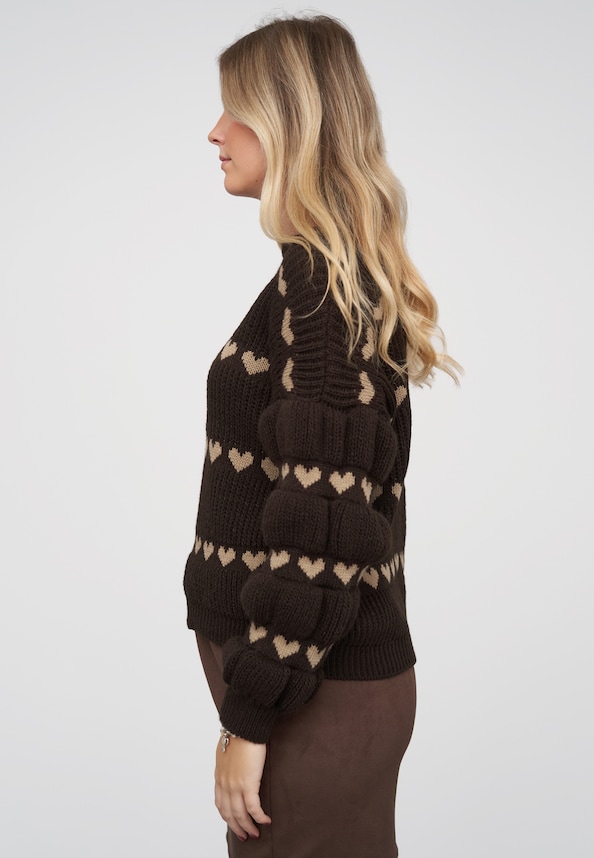 Knit Sweater with hearts-2