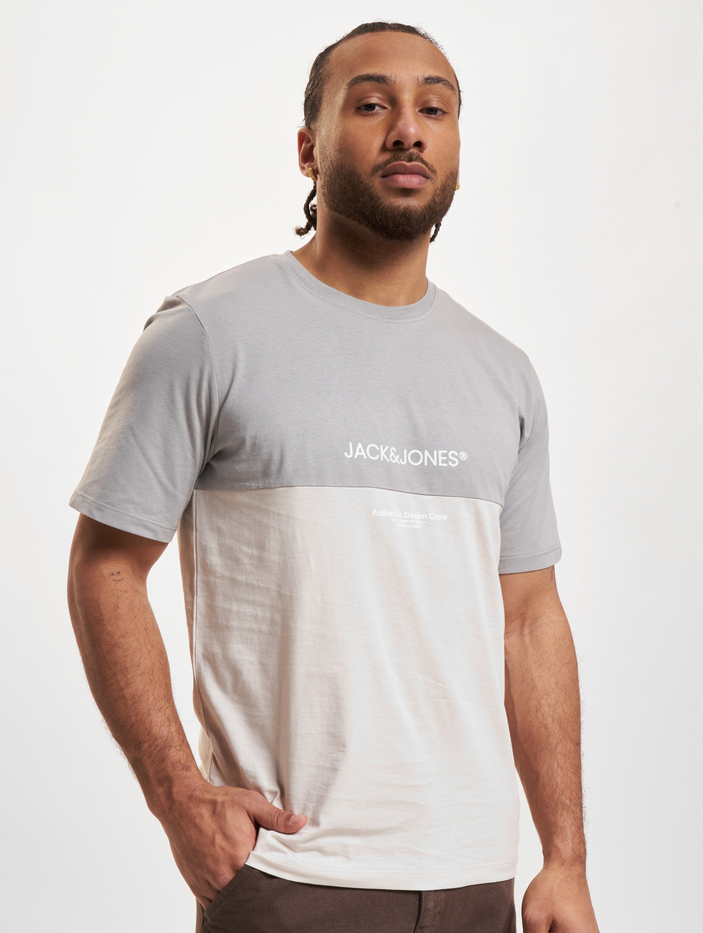 Jack & Jones Ryder Blocking T-Shirts Mannen op kleur grijs, Maat XL